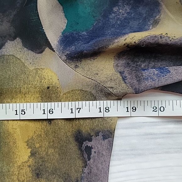 Mossimo sheer blouse watercolor print Women's Size XS - Picture 10 of 11